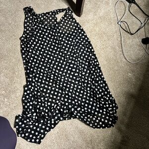 Sheer Black Polka Dot Cover Up